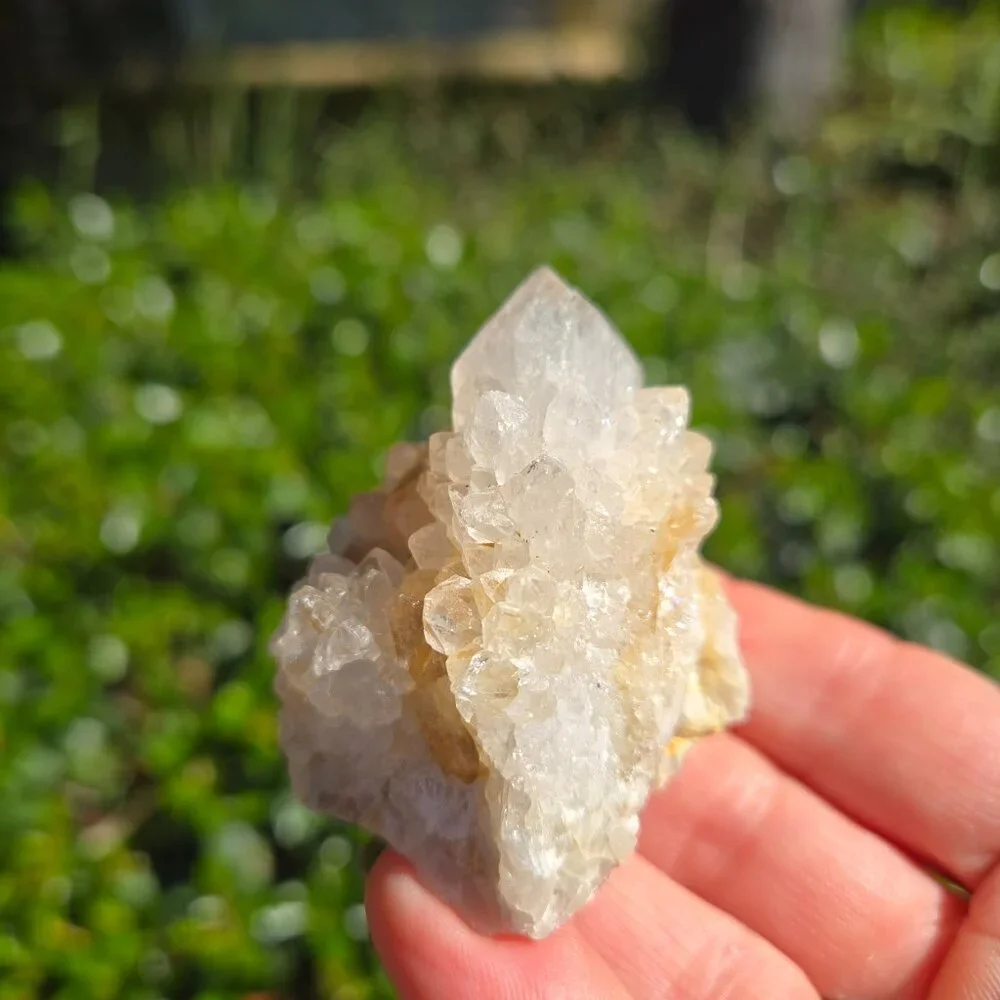 Spirit Cactus Quartz with Clusters and Quartz Pyramid Point #1